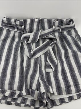 HYFVE HYFVE HYFVE Women's Black/Gray & White Striped Belted, Size Large